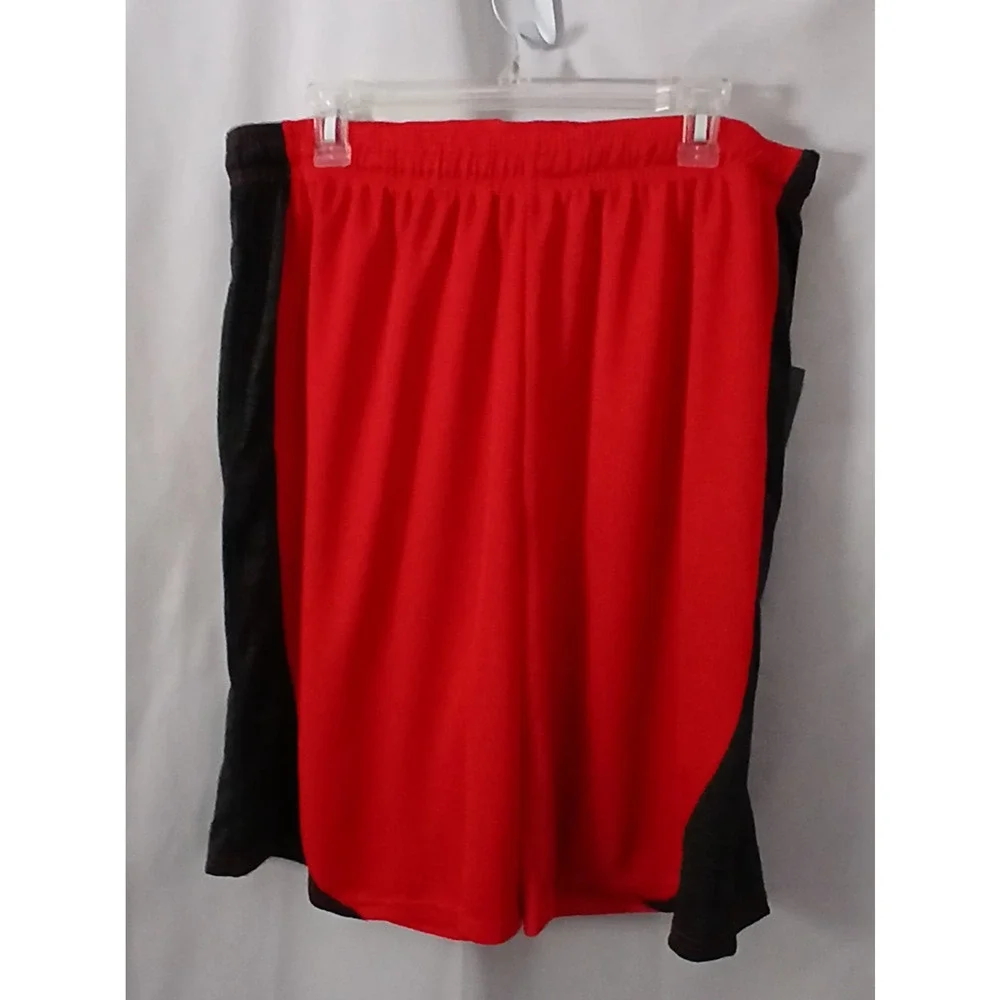 XXL Athletic Basketball Mesh Shorts Red Black NWT Pockets Y2K Gym Drawstring